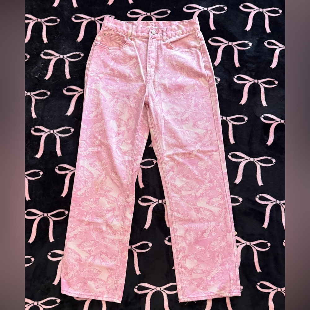 Pink Wide Leg Bottoms